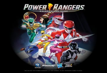 The Power Rangers, Lord Zedd, and Rita Repulsa in a group pose